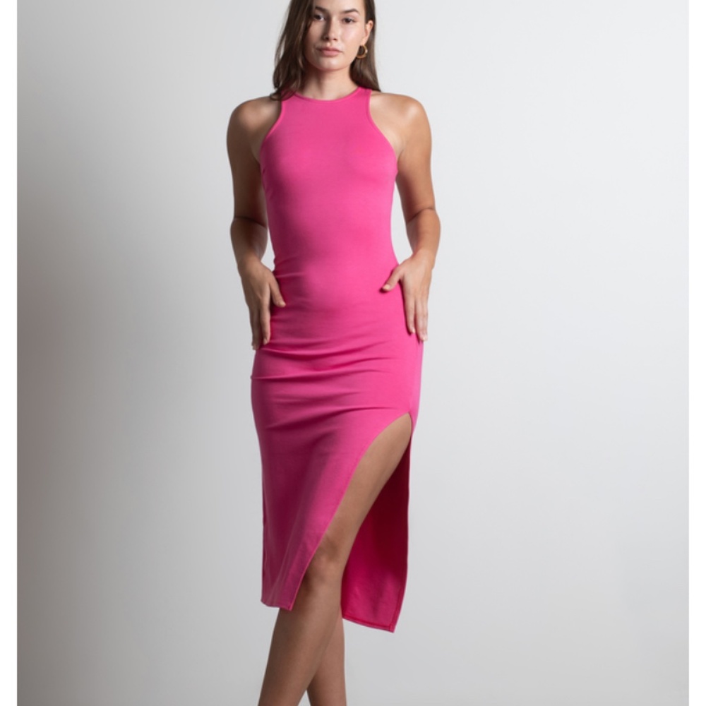 Tobi pink bodycon midi